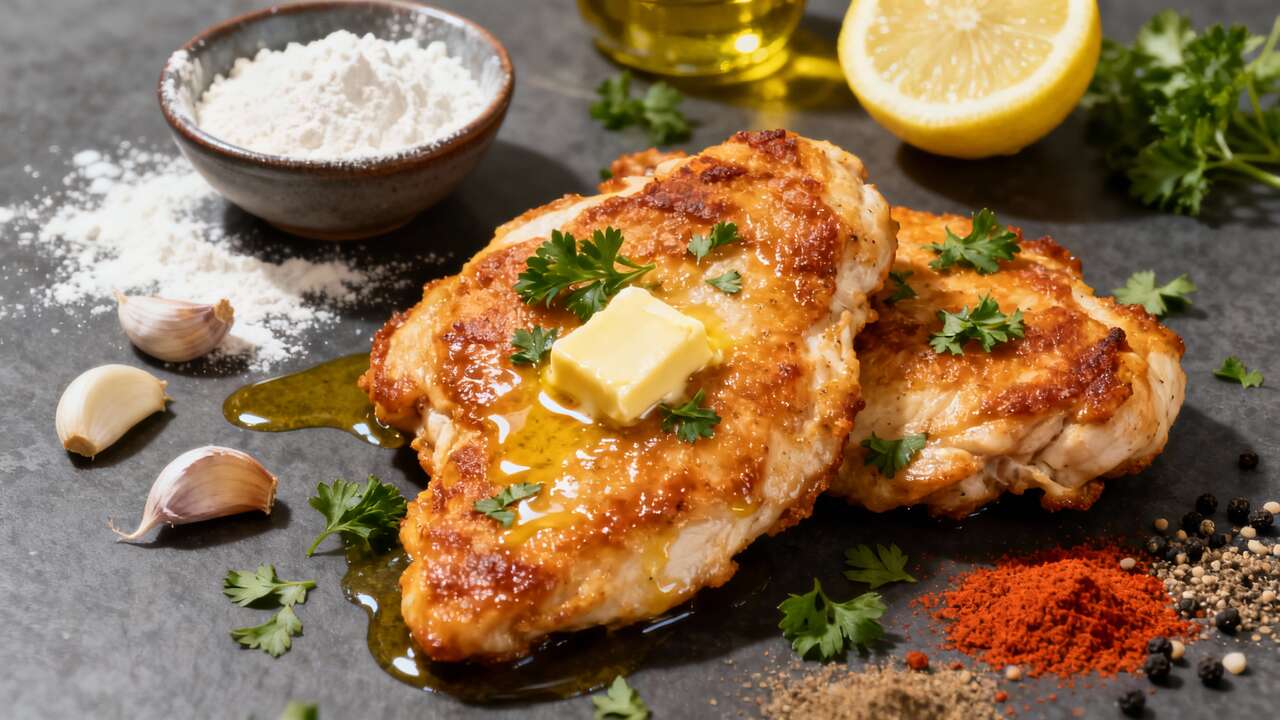 Easy Garlic Butter Chicken Cutlets Recipe